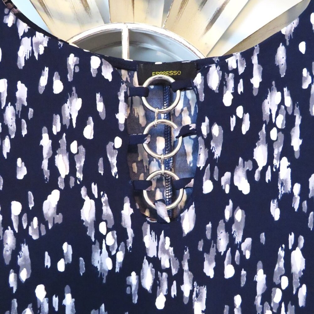Espresso Navy Blue w/Gray White Splatter Size Medium